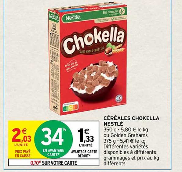 Céréales Chokella Nestlé