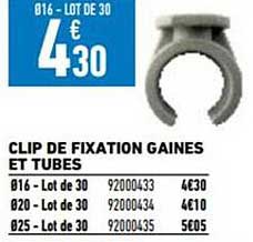 Clip De Fixation Gaines Et Tubes