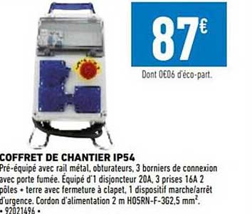 coffret de chantier ip54