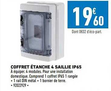 coffret étanche 4 saillie ip65