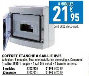 coffret étanche 8 saillie ip 65