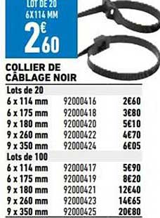 collier de câblage noir