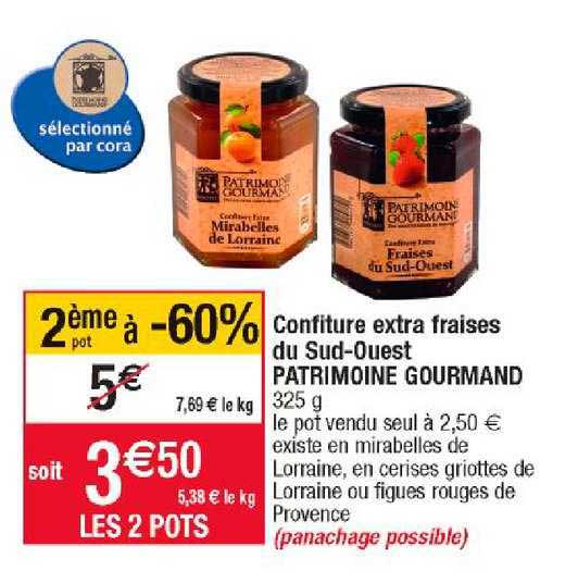 confiture extra fraises du sud-ouest patrimoine gourmand
