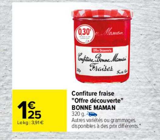 confiture fraise "offre découverte" bonne maman