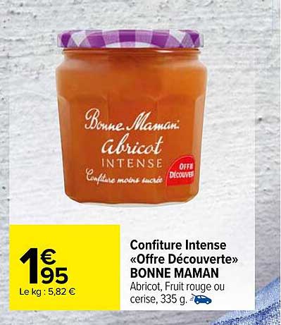 confiture intense «offre découverte» bonne maman