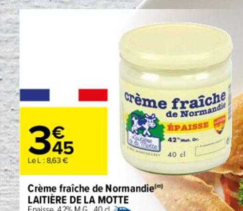 crème fraîche de normandie laitière de la motte