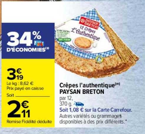 crêpes l'authentique paysan breton