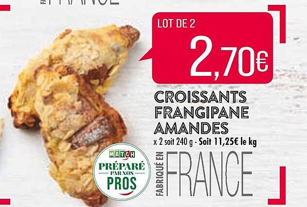 croissants frangipane amandes