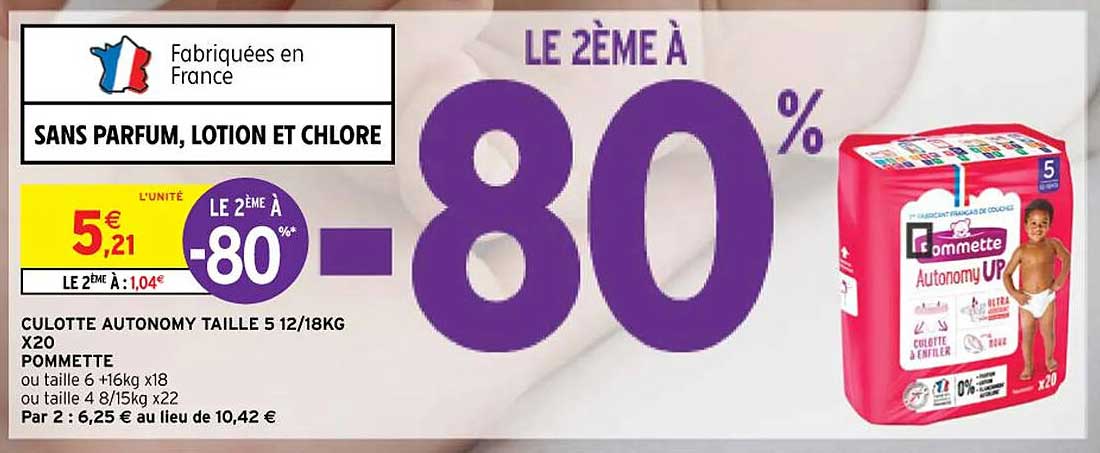 culotte autonomy taille 5 12-18 kg x20 pommette