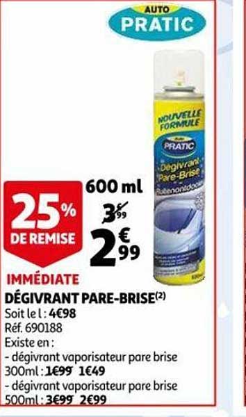 dégivrant pare-brise auto pratic