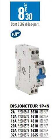 disjoncteur 1p+n