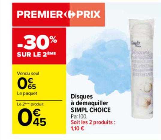 disque à démaquiller simpl choice