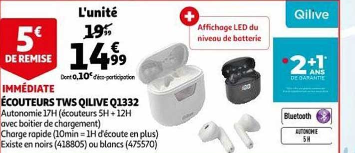 écouteurs tws qilive q1332
