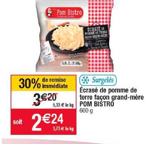 écrasé de pomme de terre façon grand-mère pom bistro