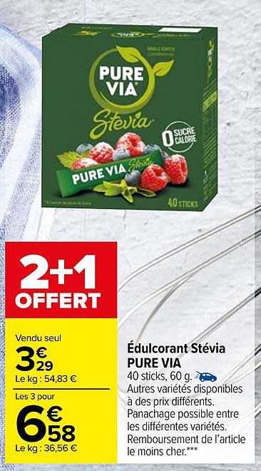 édulcorant stévia pure via