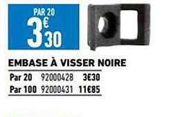 embase à visser noire