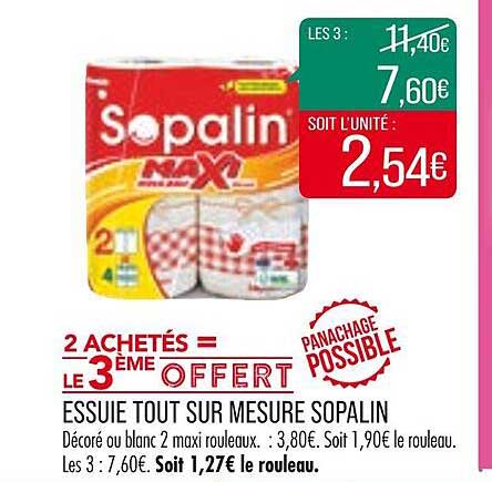 essuie tout sur mesure sopalin