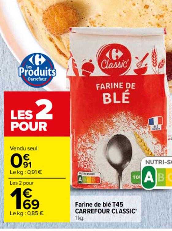 farine de blé t45 carrefour classic'