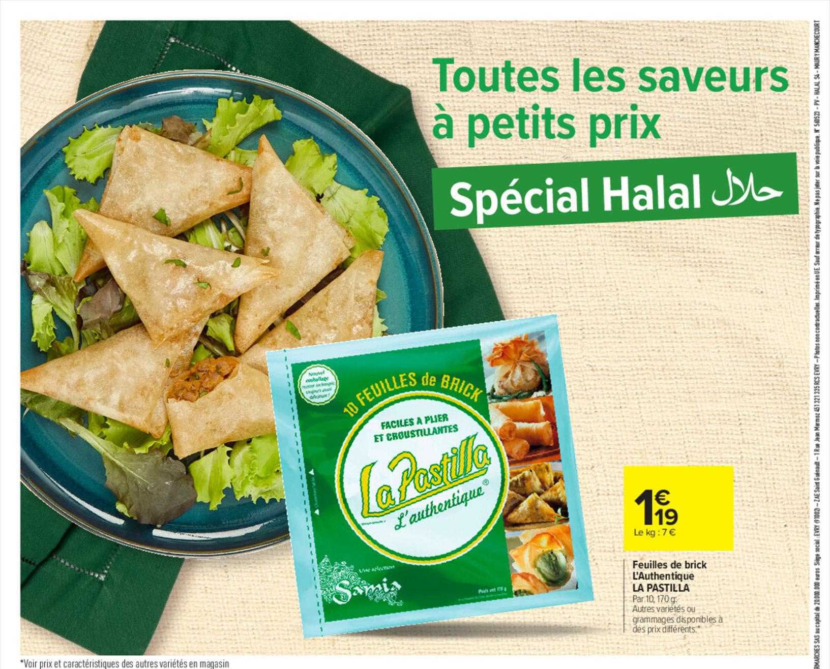 feuilles de brick l'authentique la pastilla