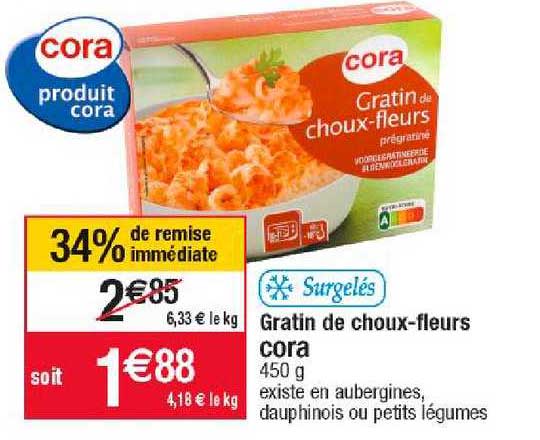 gratin de choux-fleurs cora