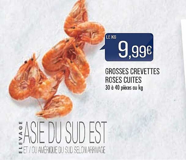 grosses crevettes roses cuites