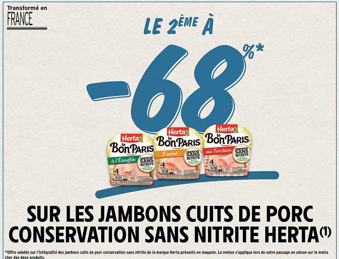 jambons cuits de port conservation sans nitrite herta