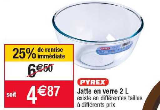 Jatte En Verre 2 L Pyrex