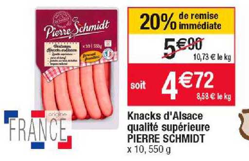 knacks d'alsace qualité supérieure pierre schmidt