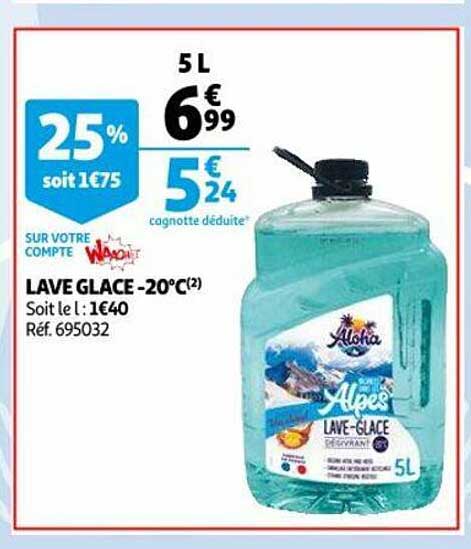lave glace -20°c