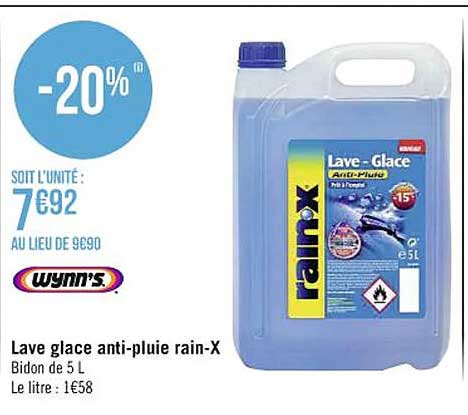 lave glace anti-pluie rain-x wynn's