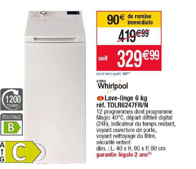 Lave-linge 6 Kg Wirlpool