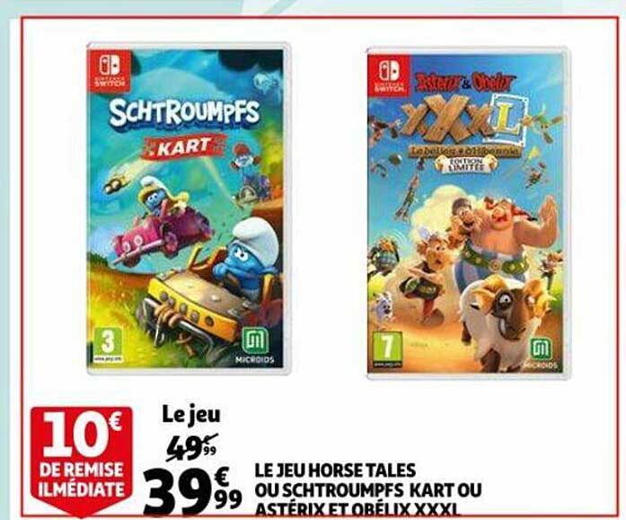 le jeu horse tales ou schtroumpfs kart ou astérix et obélix xxxl