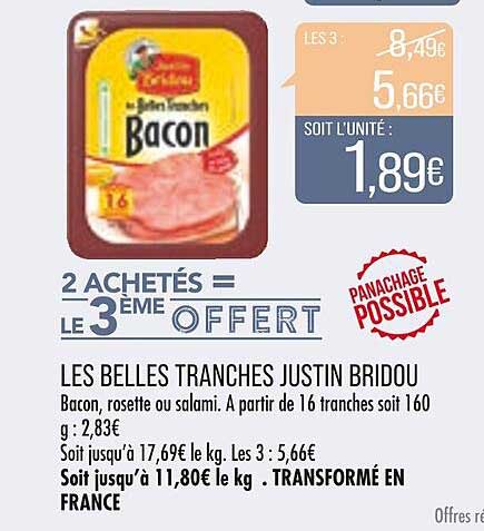 les belles tranches justin bridou
