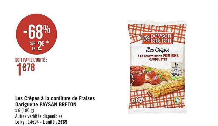 les crêpes à la confiture de fraises gariguette paysan breton