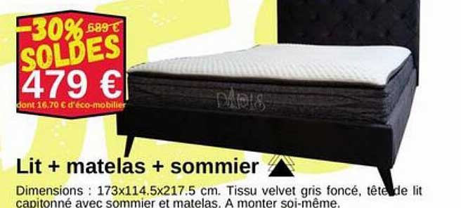 Lit + Matelas + Sommier