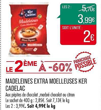 madeleines extra moelleuses ker cadelac