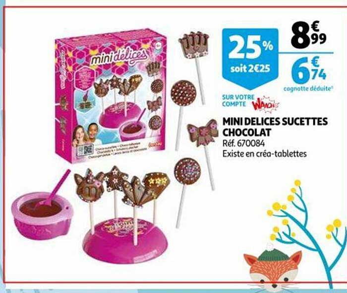 Mini Délices Sucettes Chocolat