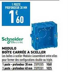 modulo boîte carrée à sceller schneider electric
