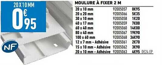 moulure à fixer 4 m