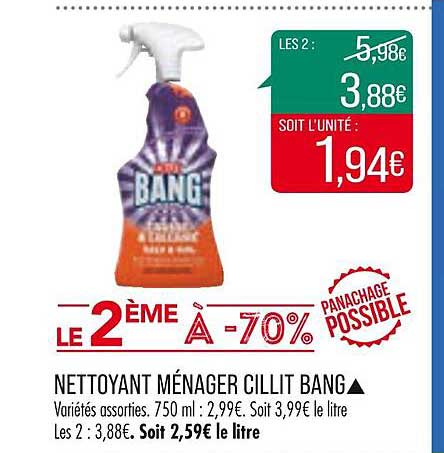 nettoyant ménager cillit bang