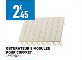 obturateur 8 modules pour coffret
