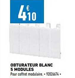 obturateur blanc 5 modules