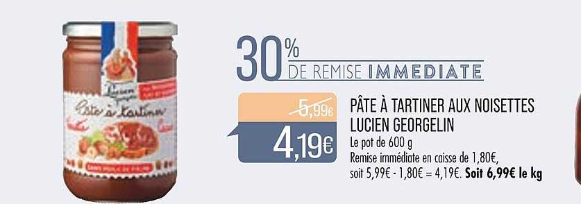 pâte à tartiner aux noisettes lucien georgelin