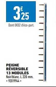 peigne réversible 13 modules