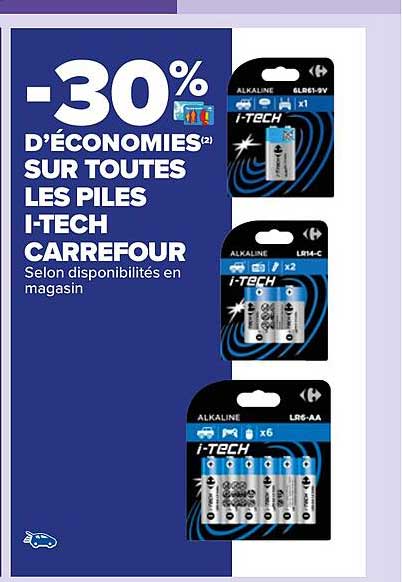 piles i-tech carrefour
