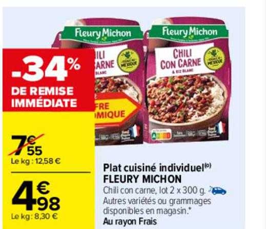 plat cuisiné individuel fleury michon