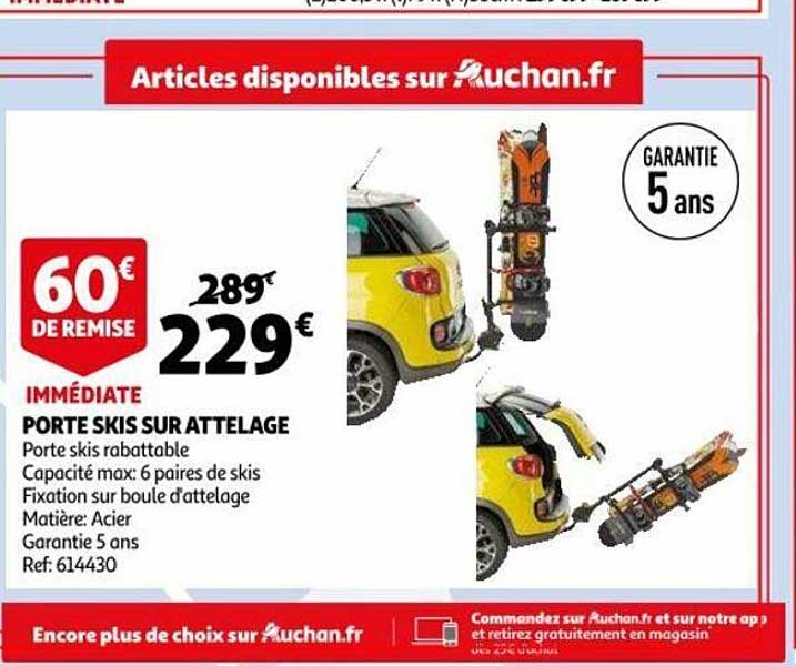 porte skis sur attelage