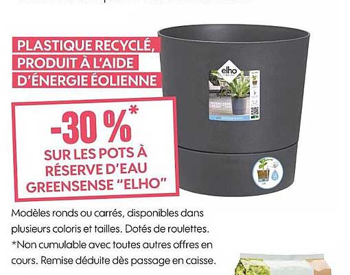 pots à réserve d'eau greensense "elho"