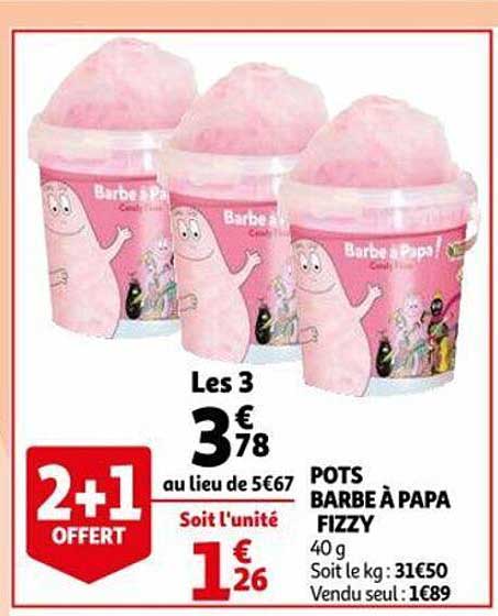 Pots Barbe à Papa Fizzy