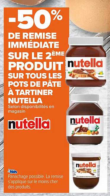 pots de pâte à tartiner nutella